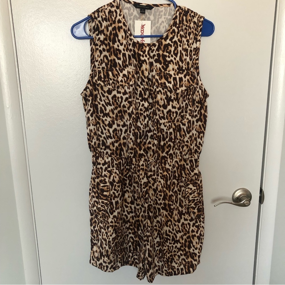Banana Republic cheetah print romper jumper